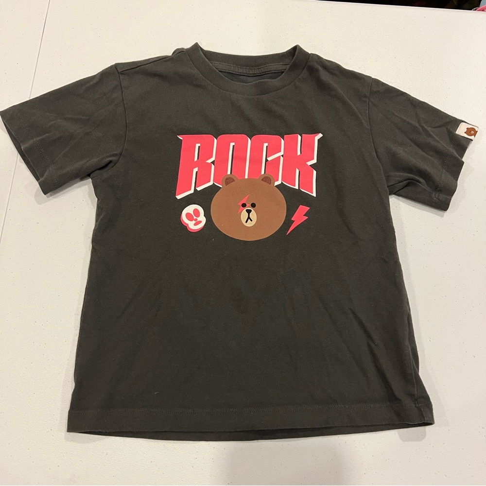Kids Line Friends official Brown Bear Rock T Shirt size 7